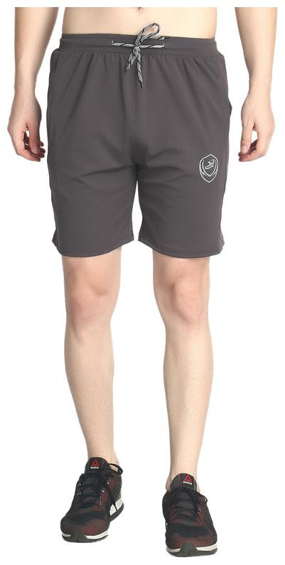 

Exceedsports Polyester Solid Grey Sports Shorts For Men