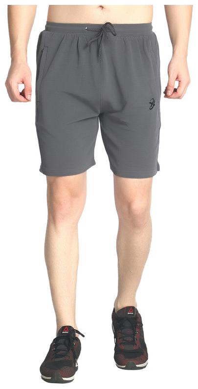 

Exceedsports Polyester Solid Grey Sports Shorts For Men
