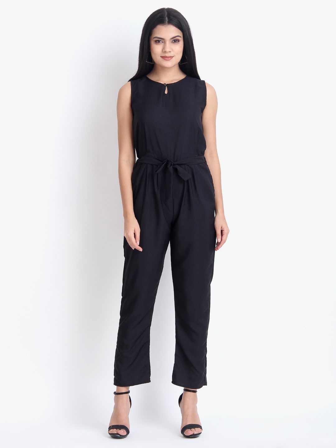 

Exxelo Solid Jumpsuit - Black