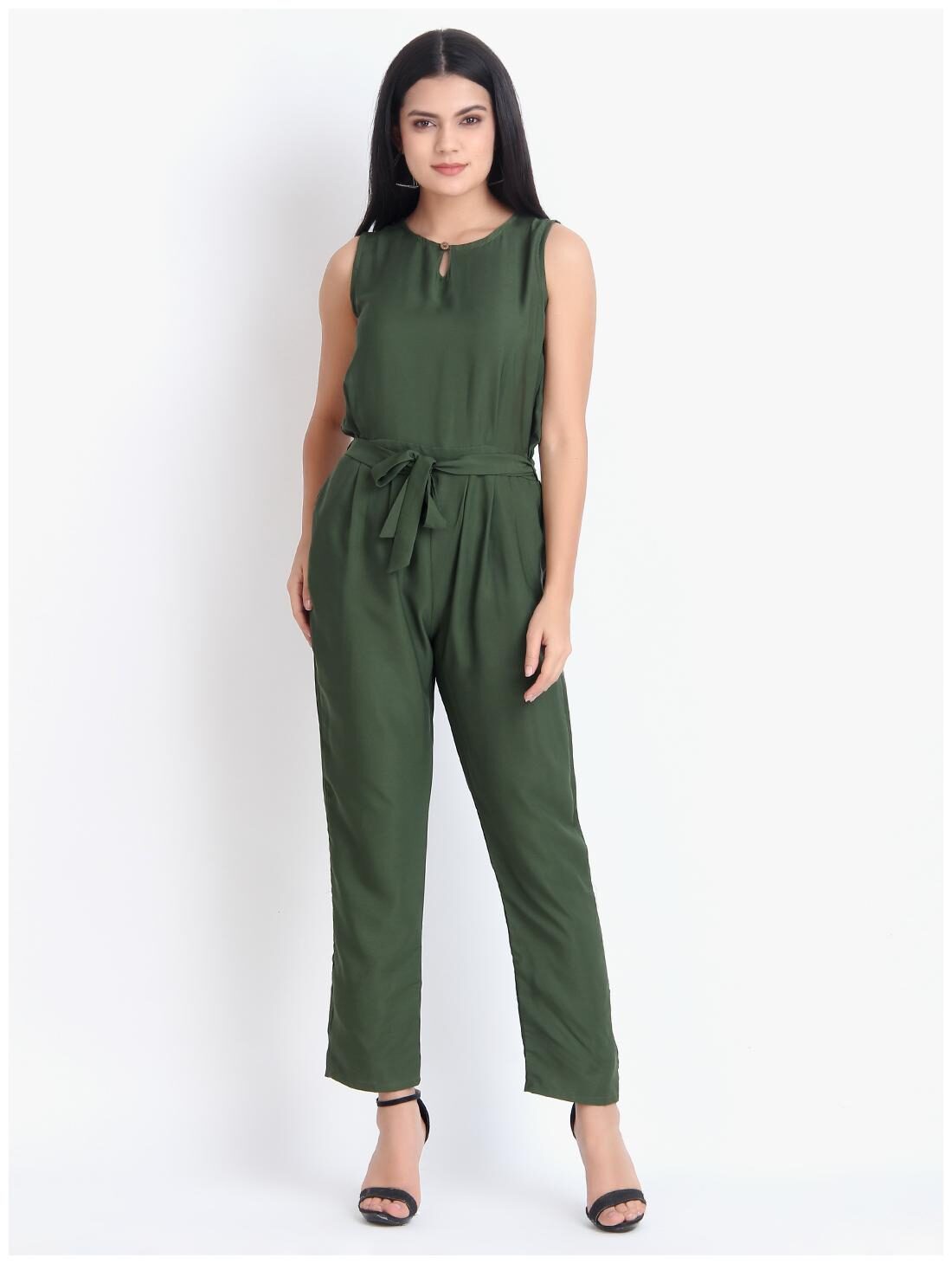 

Exxelo Solid Jumpsuit - Green