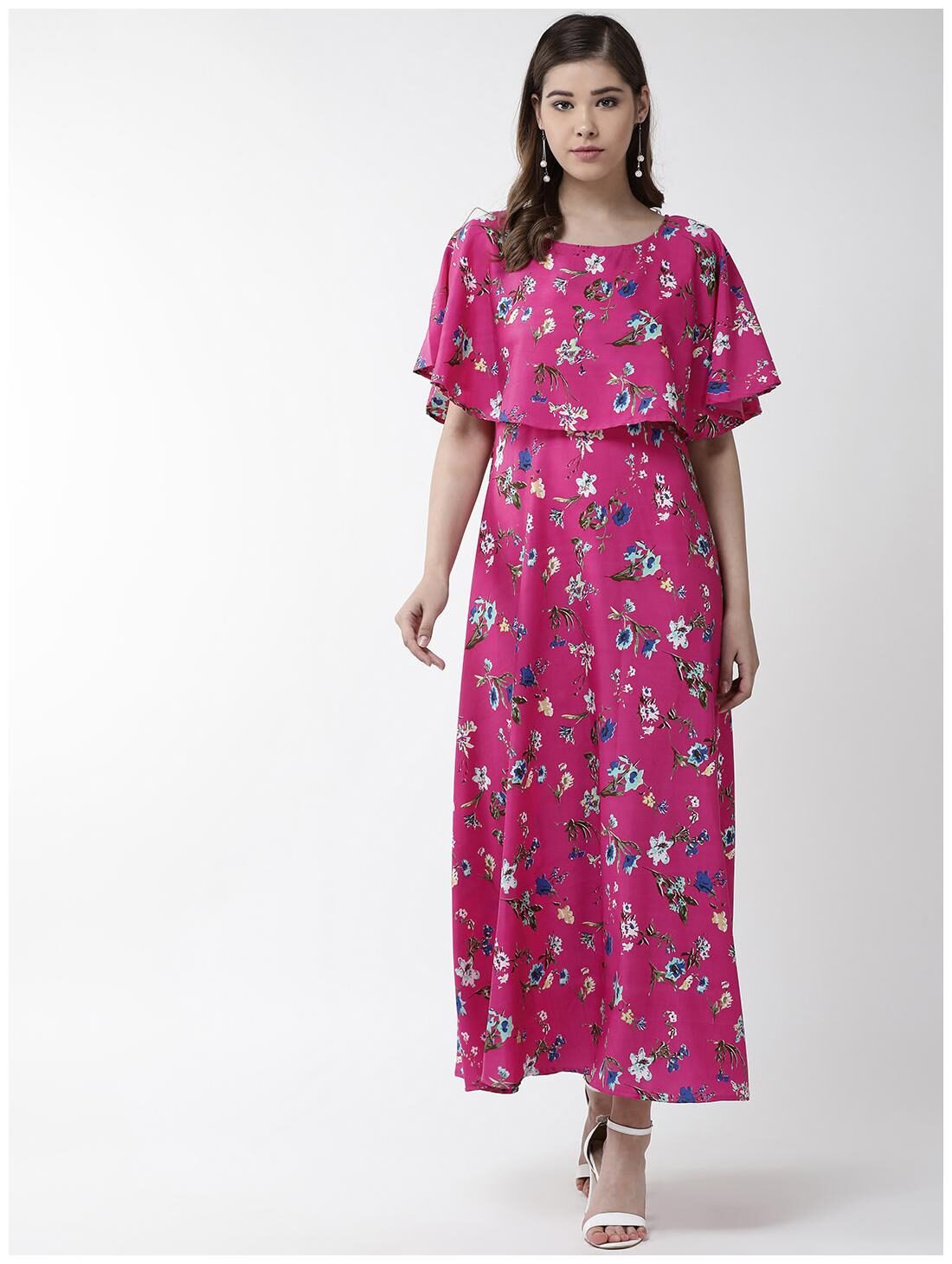 

Exxelo Pink Floral Maxi dress