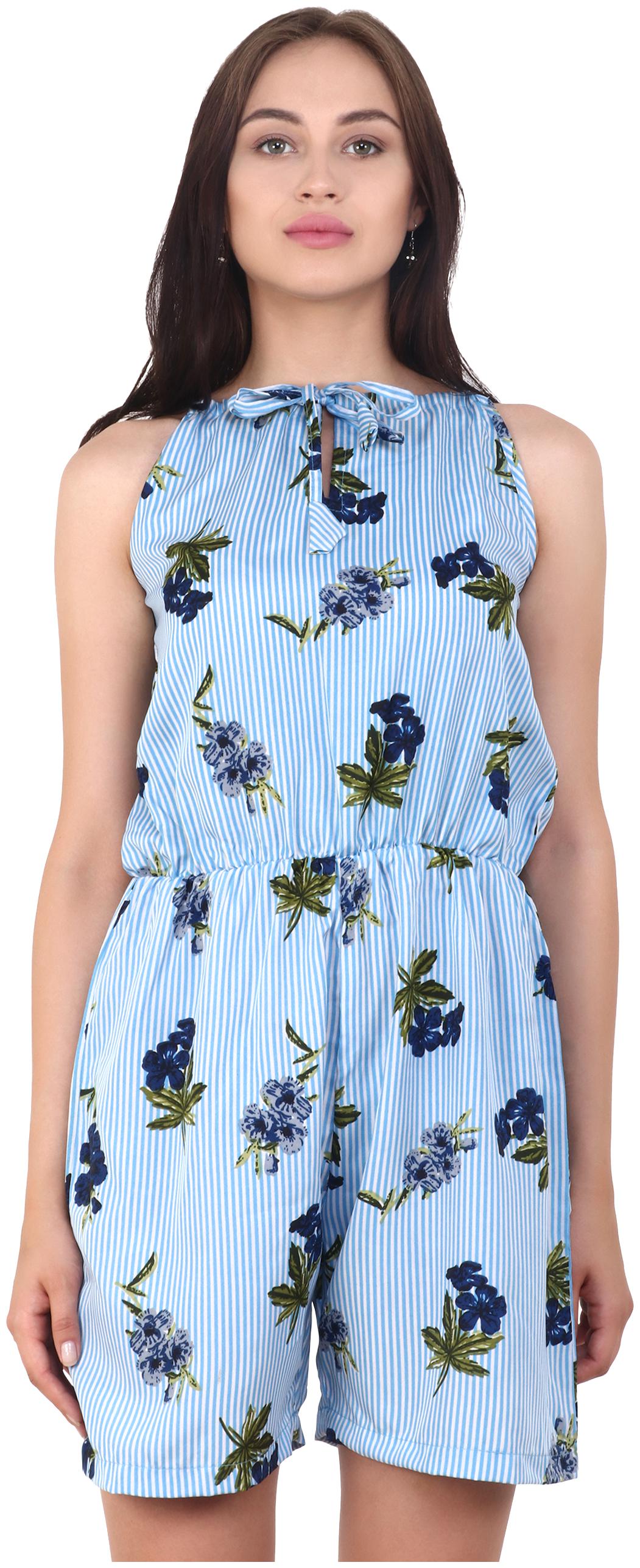 

eXXELO Floral Jumpsuit - Blue