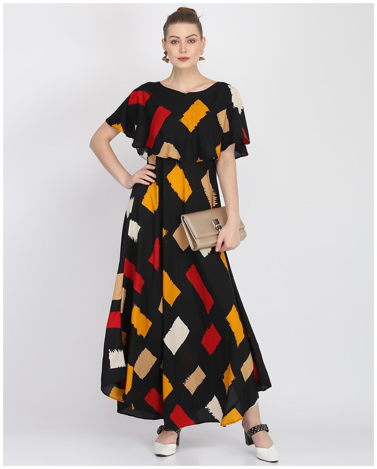 

Exxelo Multi Printed Flared dress