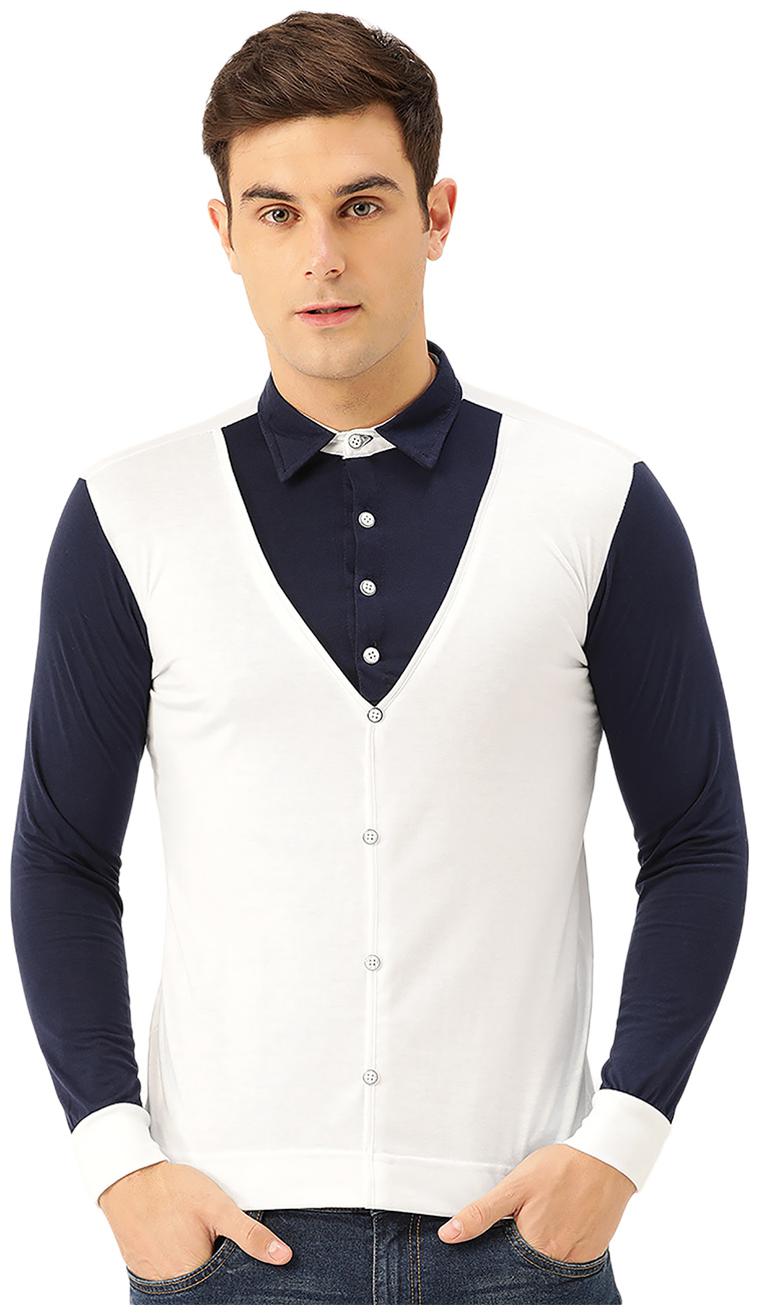 

EYEBOGLER Men White Regular fit Cotton Polo collar T-Shirt - Pack Of 1