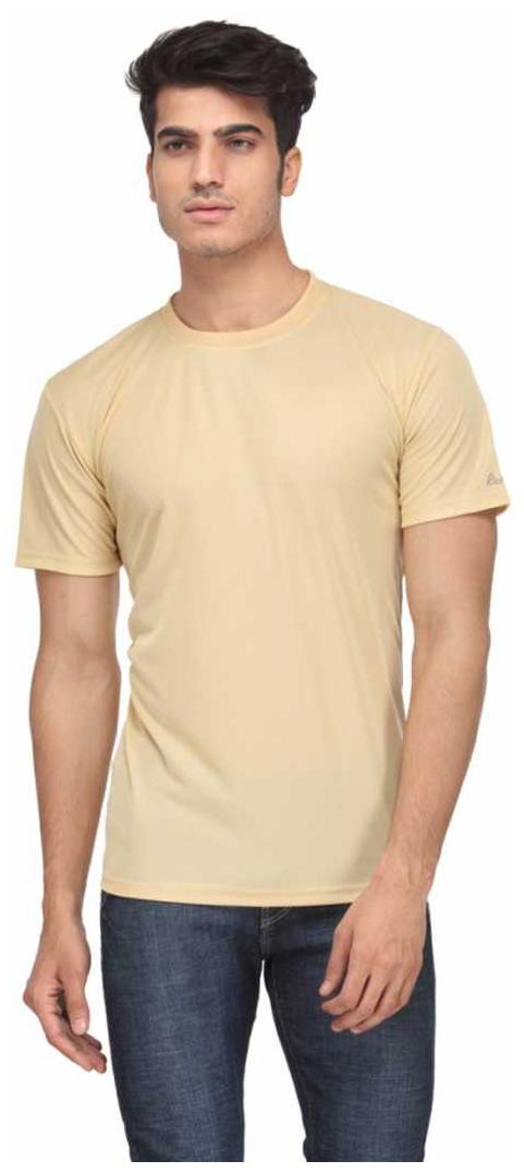 

eysom Men Cream Regular fit Cotton Round neck T-Shirt - Pack Of 1
