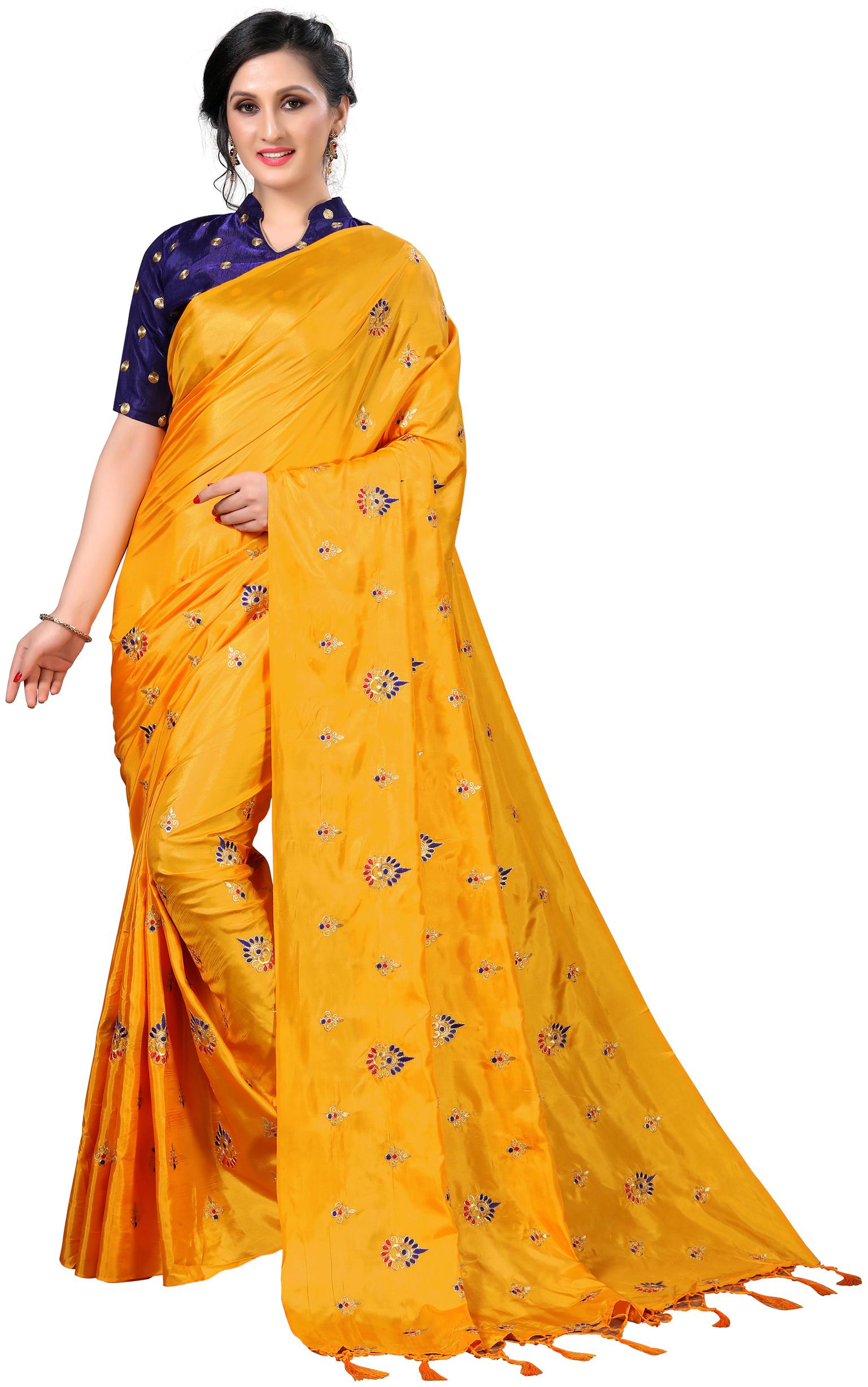 

Fab Dadu Silk Universal Saree Yellow