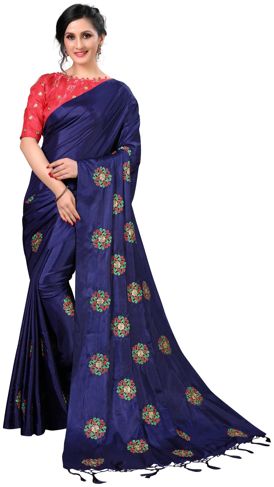 

Fab Dadu Silk Universal Saree Blue