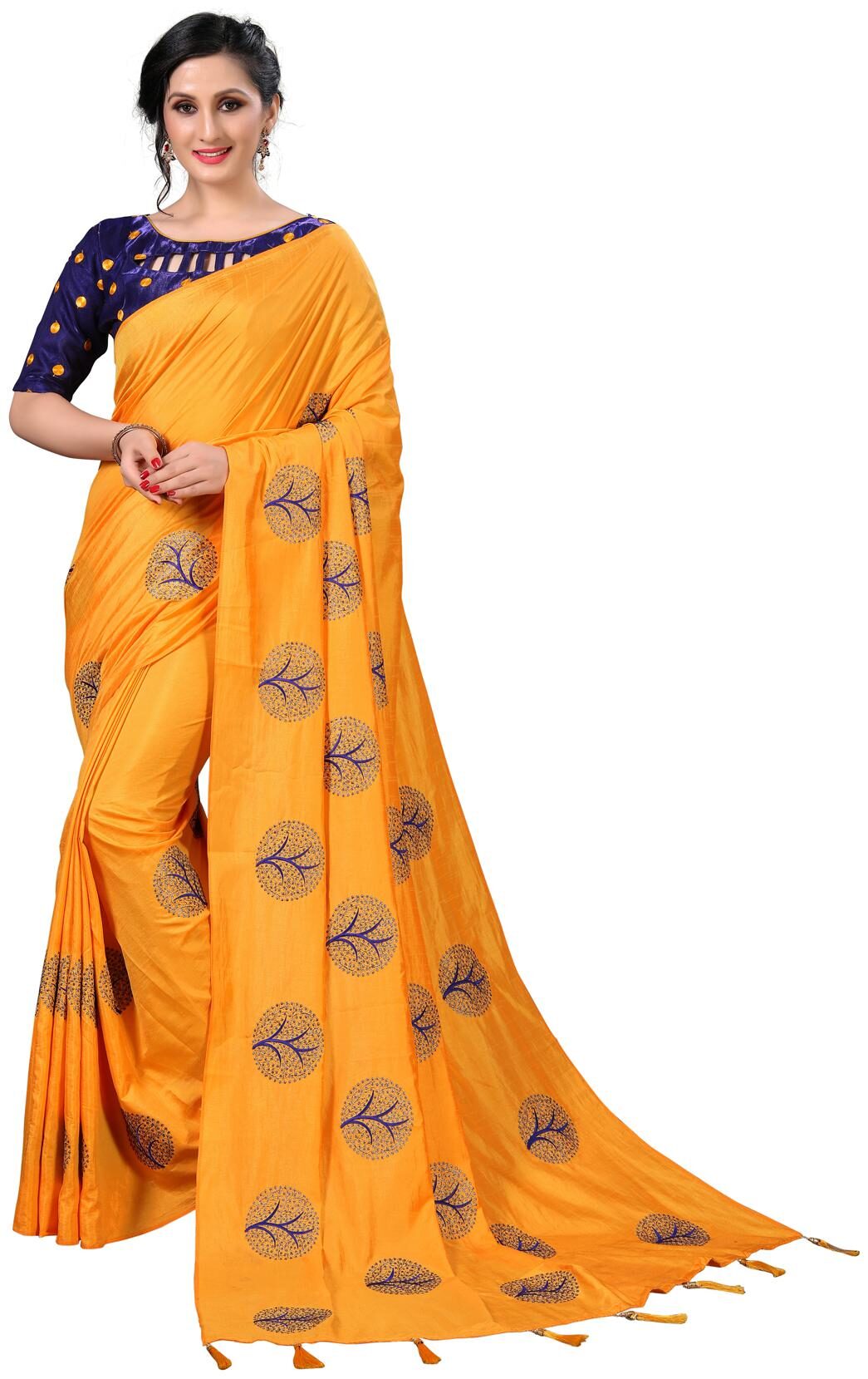 

Fab Dadu Silk Universal Saree Yellow