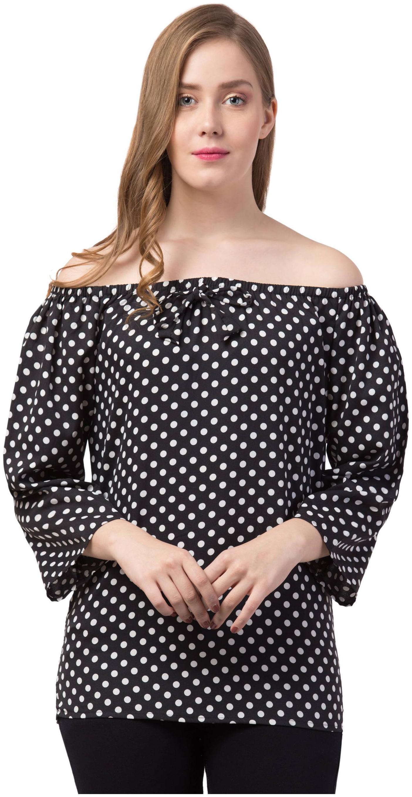 

FAB FOREVER Women Polka dots Regular top - Black