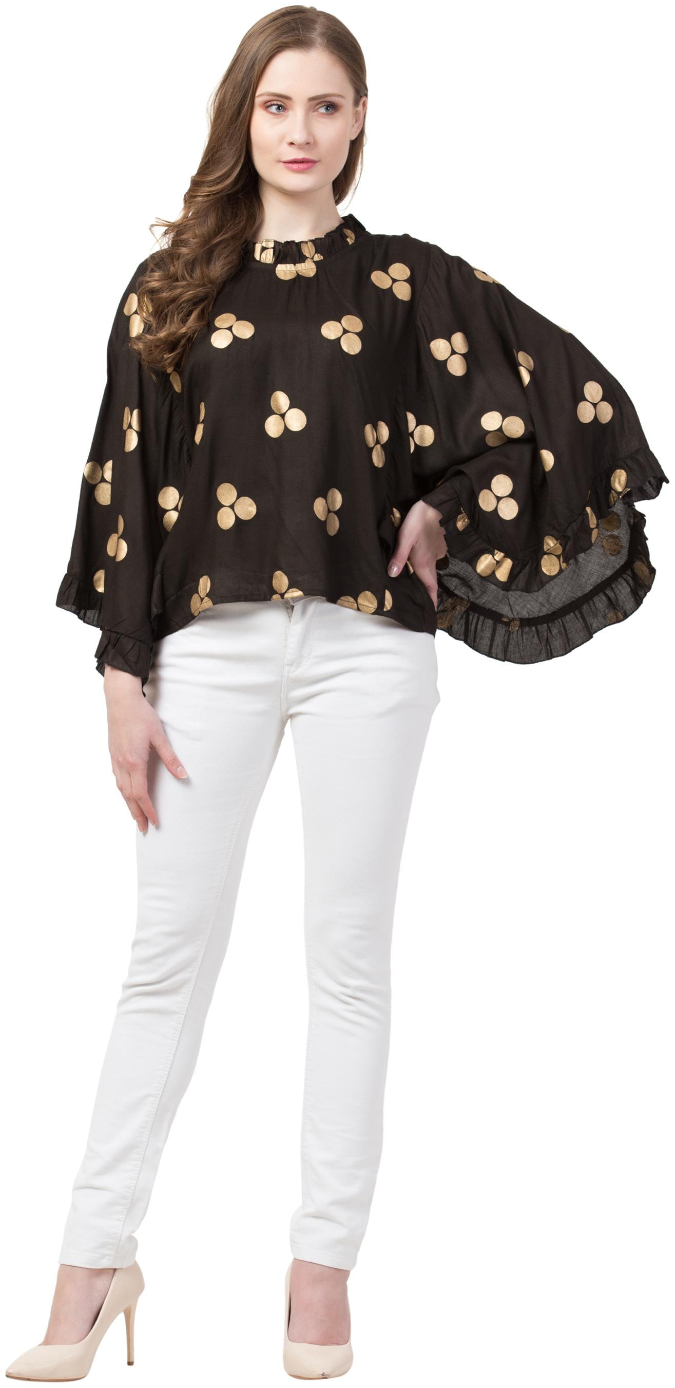 

FAB FOREVER Women Polka dots Regular top - Black