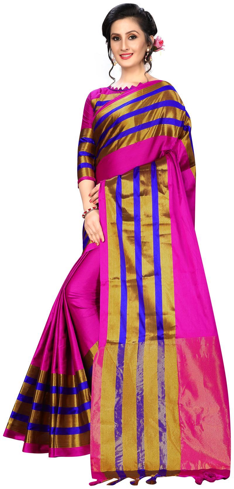

FAB VIVA Women saree Silk Pink