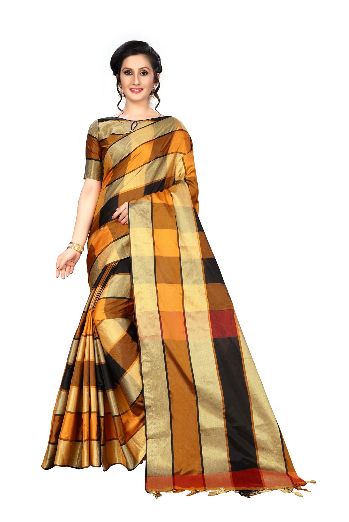 

FAB VIVA Women saree Silk Black