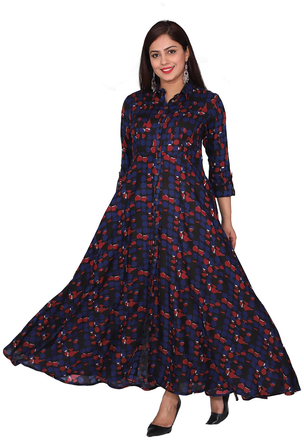 

FABGLOBAL Multi Printed A-line dress