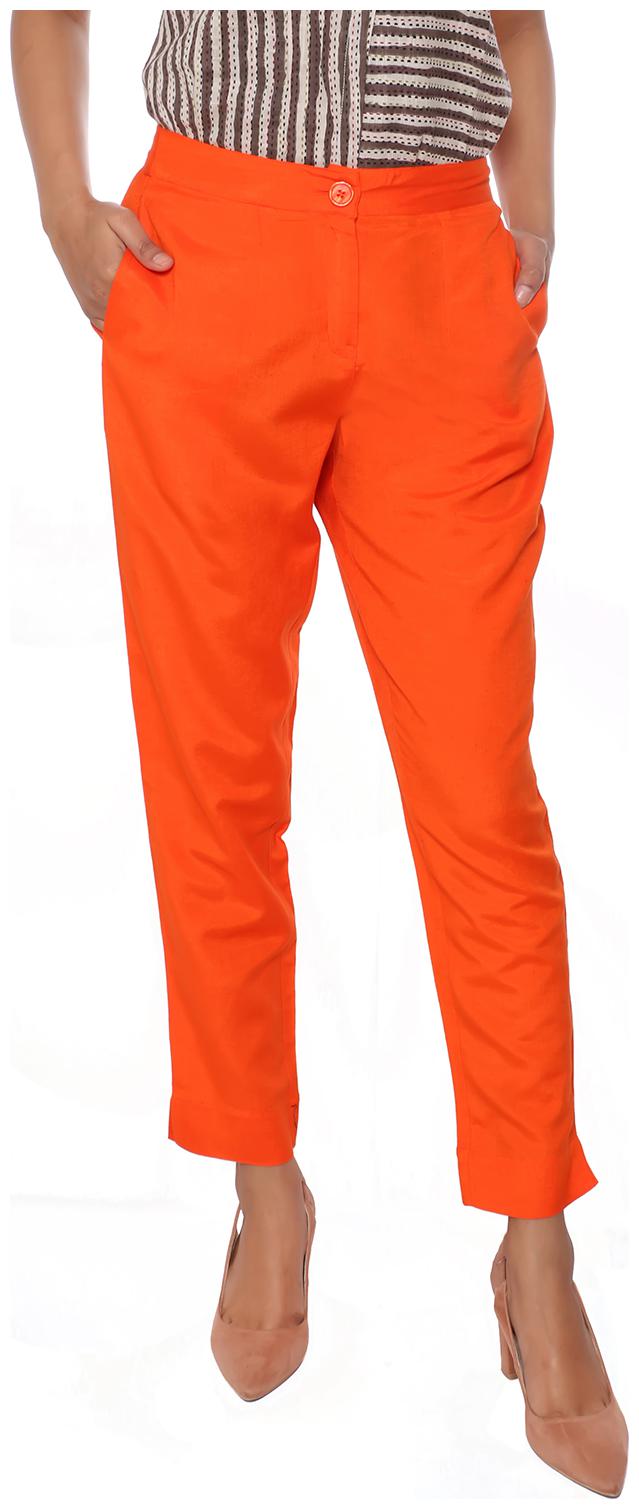 

FABGLOBAL Women Orange Slim fit Regular pants