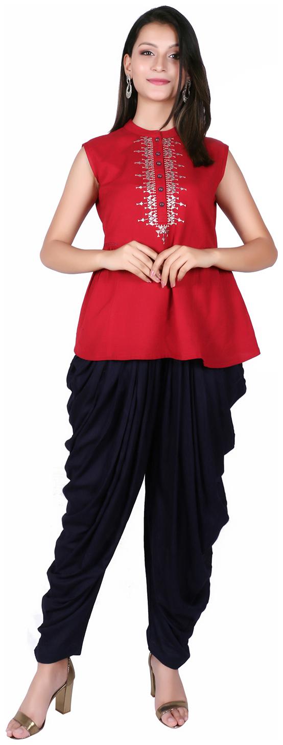 

FABGLOBAL Viscose Rayon Dhoti - Black