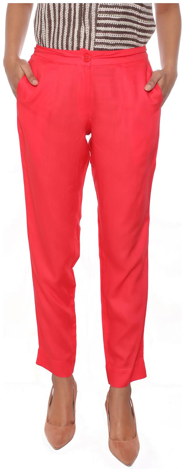 

FABGLOBAL Women Pink Slim fit Regular pants