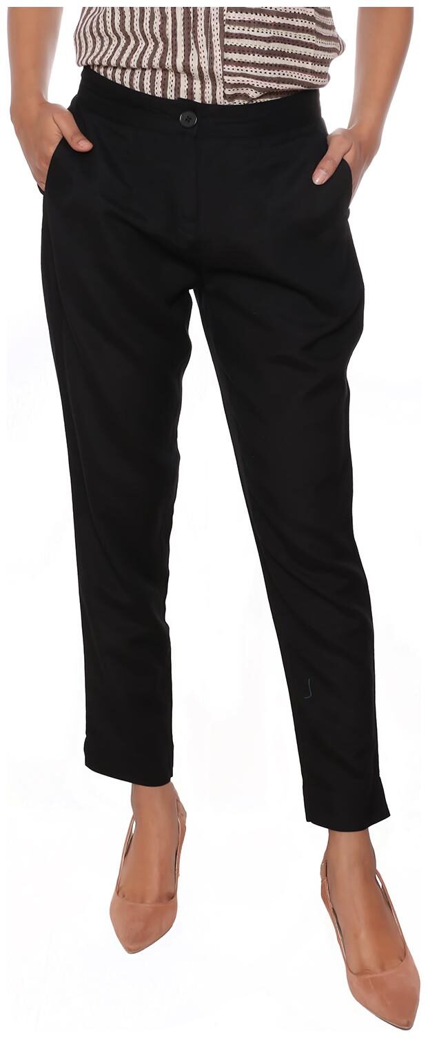 

FABGLOBAL Women Black Slim fit Regular pants
