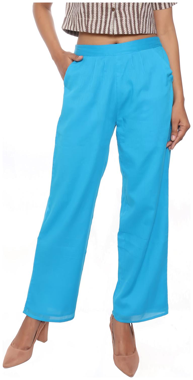 

FABGLOBAL Women Blue Slim fit Regular pants