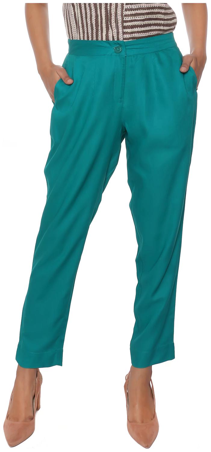 

FABGLOBAL Women Green Slim fit Regular pants