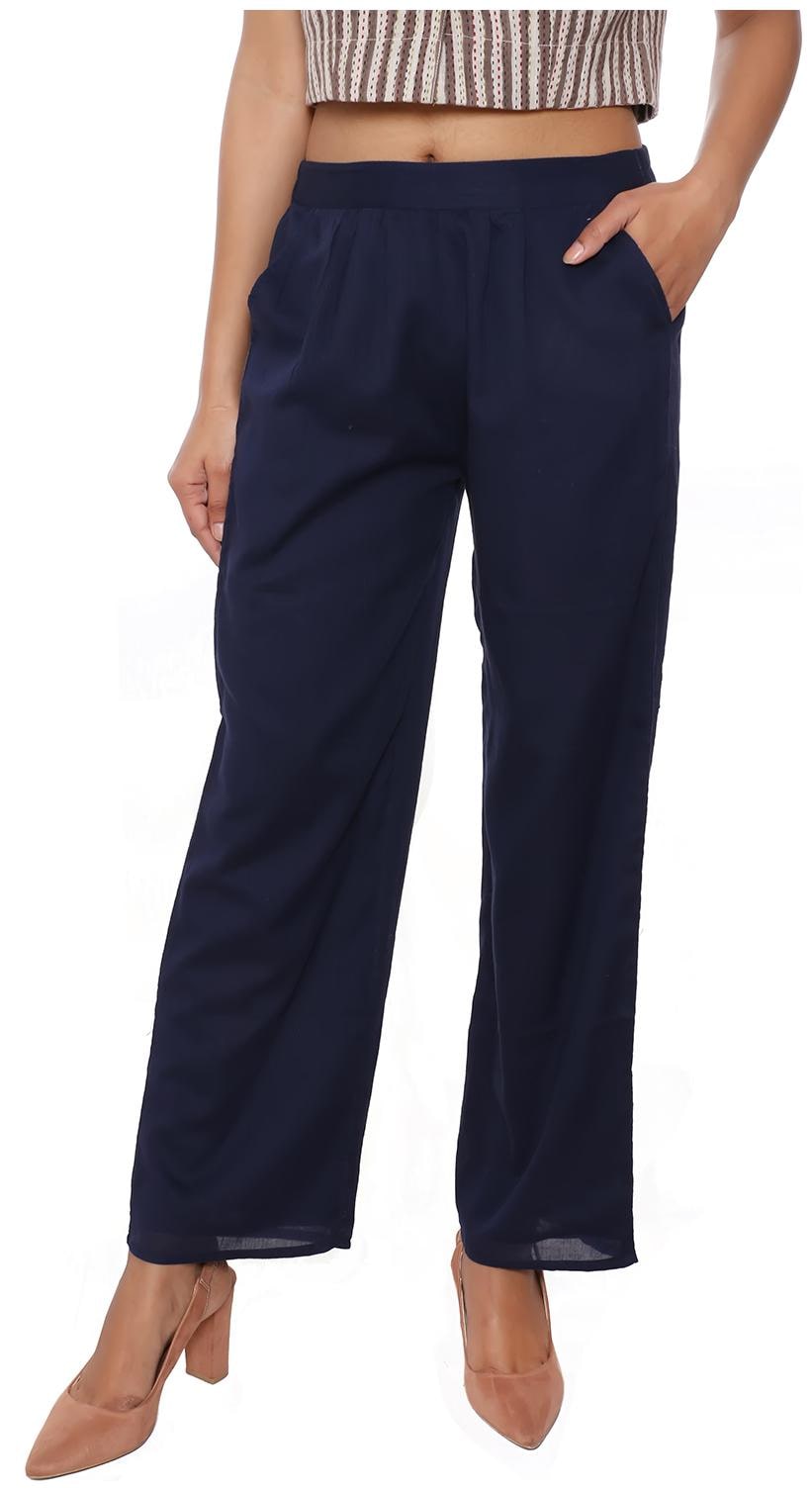 

FABGLOBAL Women Navy Slim fit Regular pants
