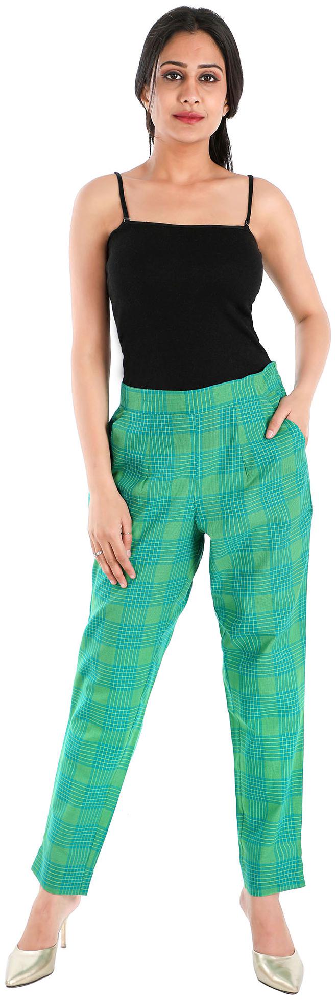 

FABGLOBAL Women Green Regular fit Regular pants