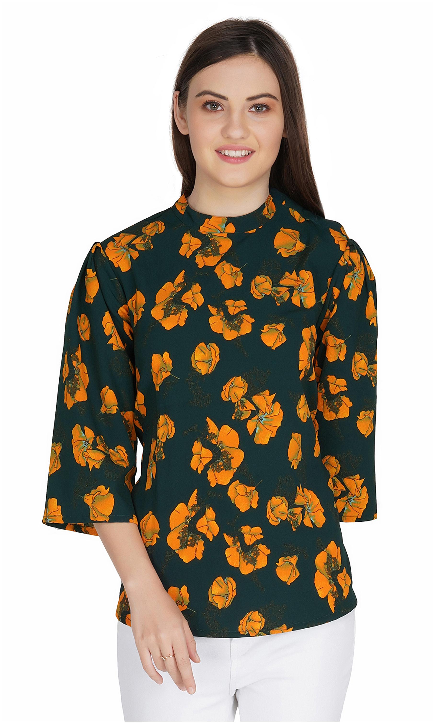 

FABORITO Women Floral Regular top - Green