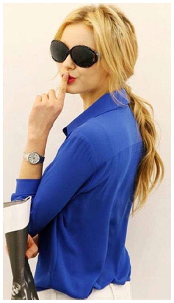 FABRANGE Women Blue Solid Regular Fit Shirt