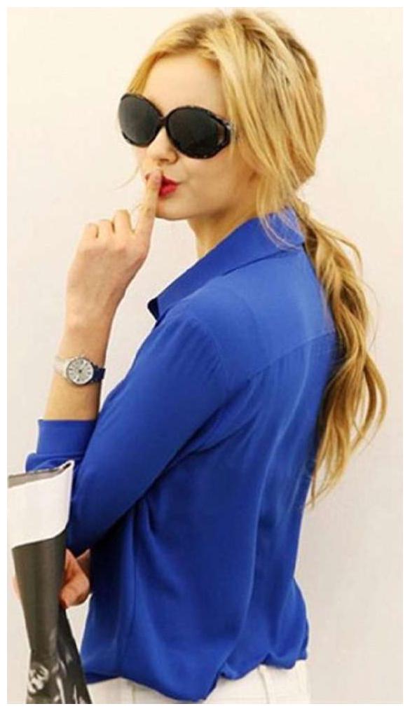 

FABRANGE Women Blue Solid Regular Fit Shirt
