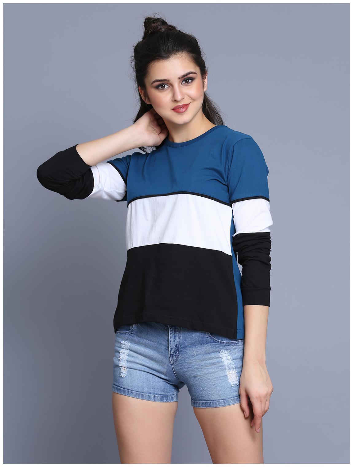 

fabstone collection Women Multi Regular fit Round neck Cotton T shirt