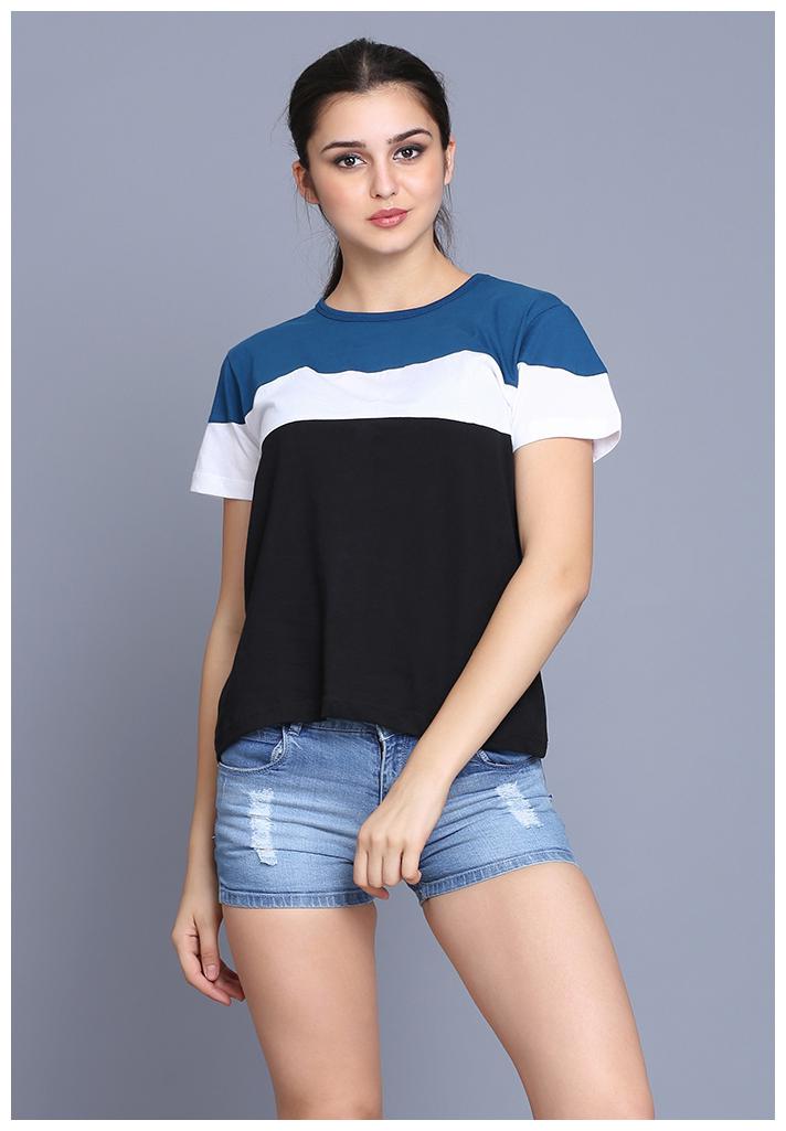 

fabstone collection Women Multi Regular fit Round neck Cotton T shirt
