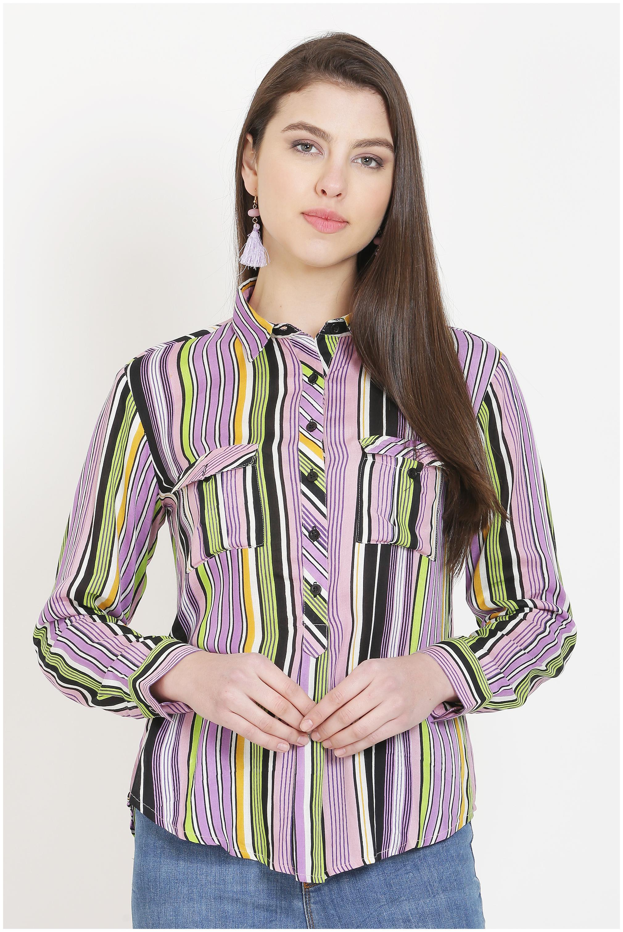 

Facio Women Striped Shirt style - Multi