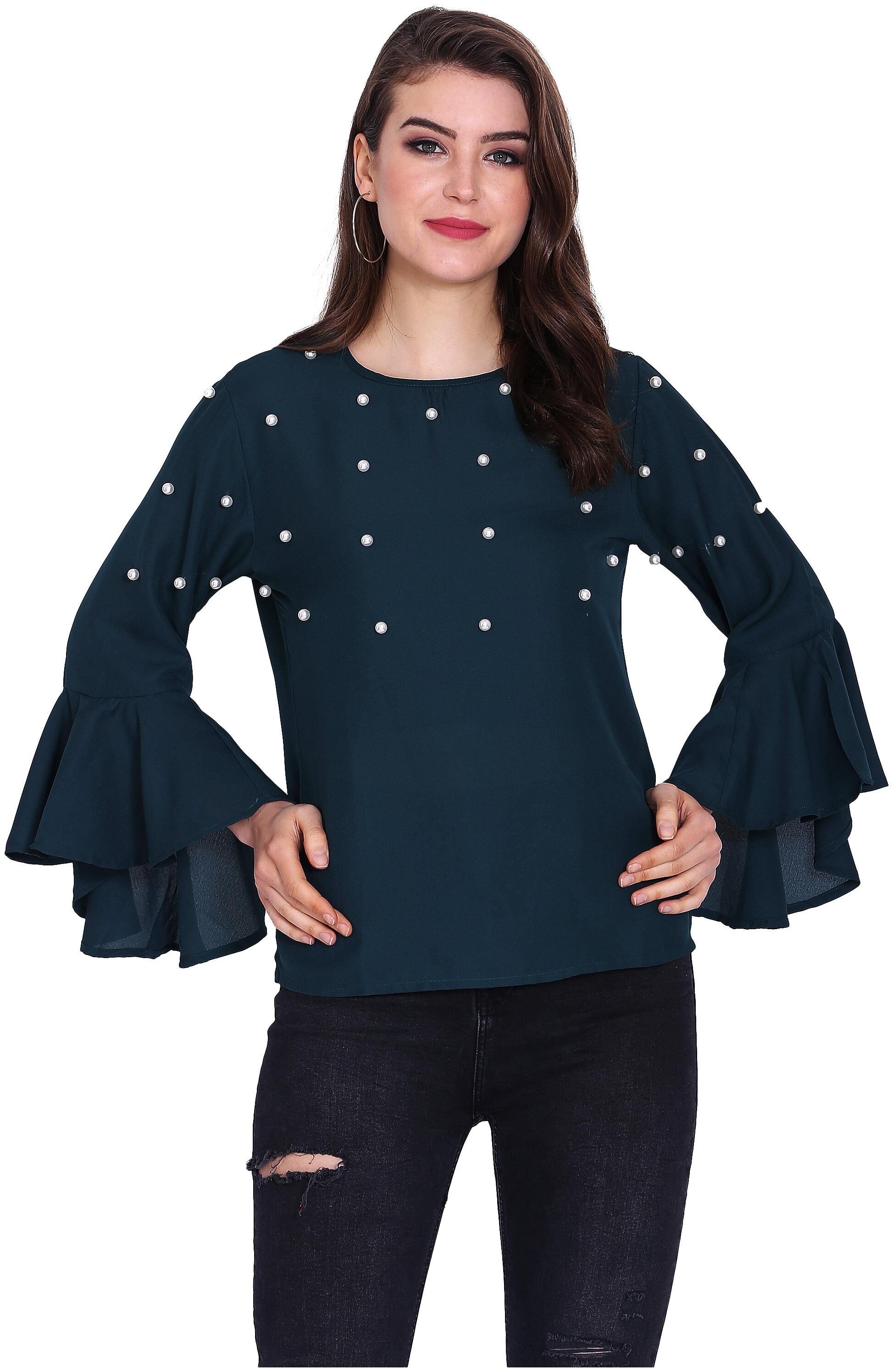 

Facio Women Embellished Regular top - Blue