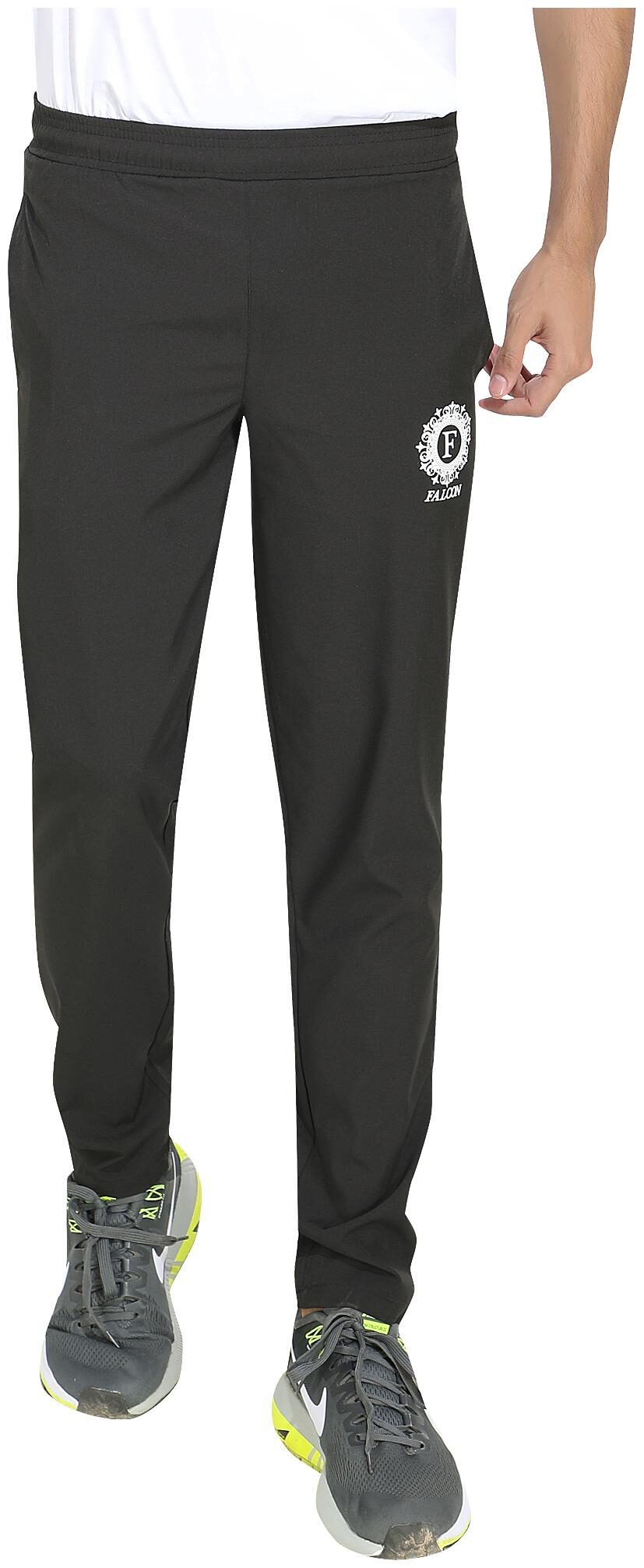 

Falcon Sports Men Black Solid Regular fit Track pants