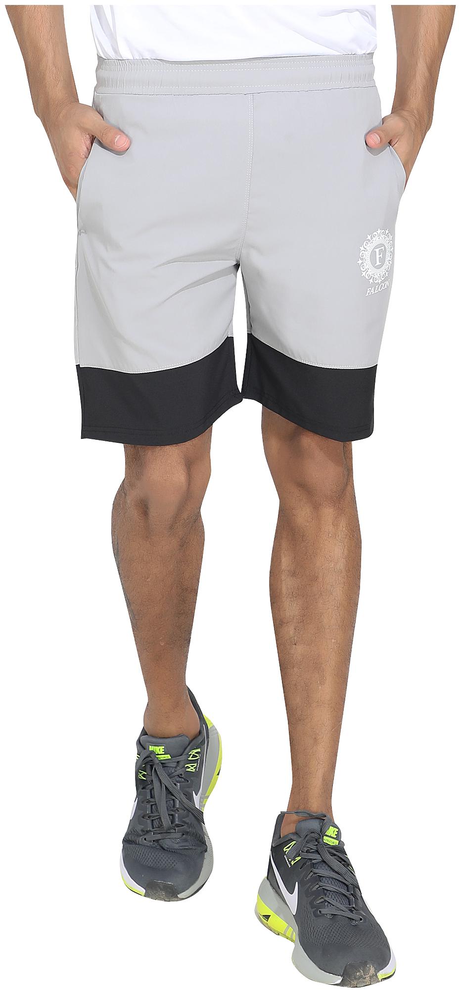 

Falcon Sports Polyester Colorblocked White Black Color Shorts for Men