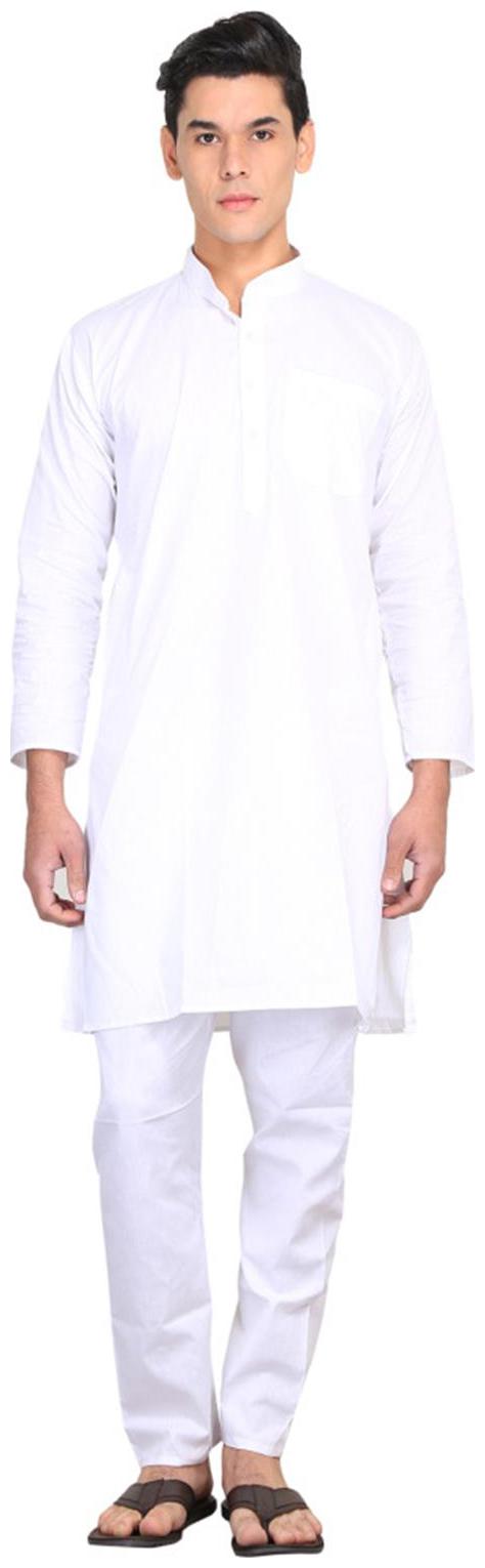 

FANZI White Kurta Pyjama Set for Men