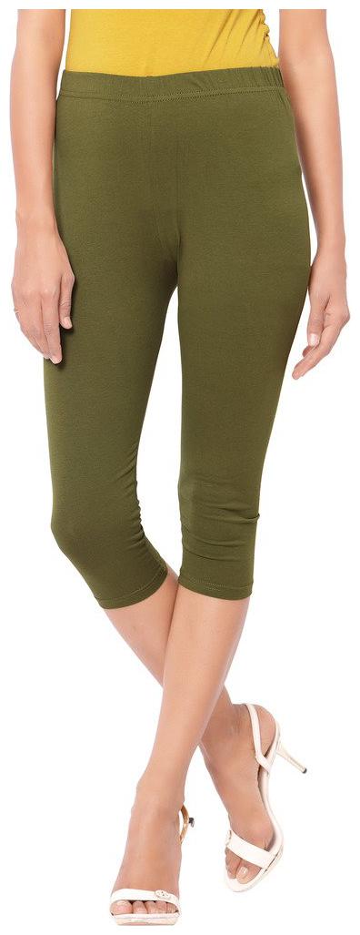 

FashGlam Women Solid Regular capri - Khaki