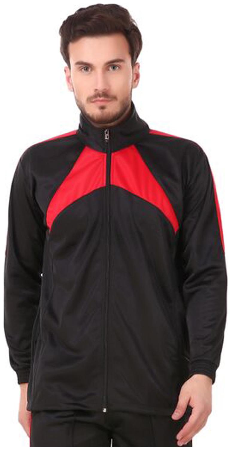 

FASHION 7 Men Black Red Colorblocked Sports jacket