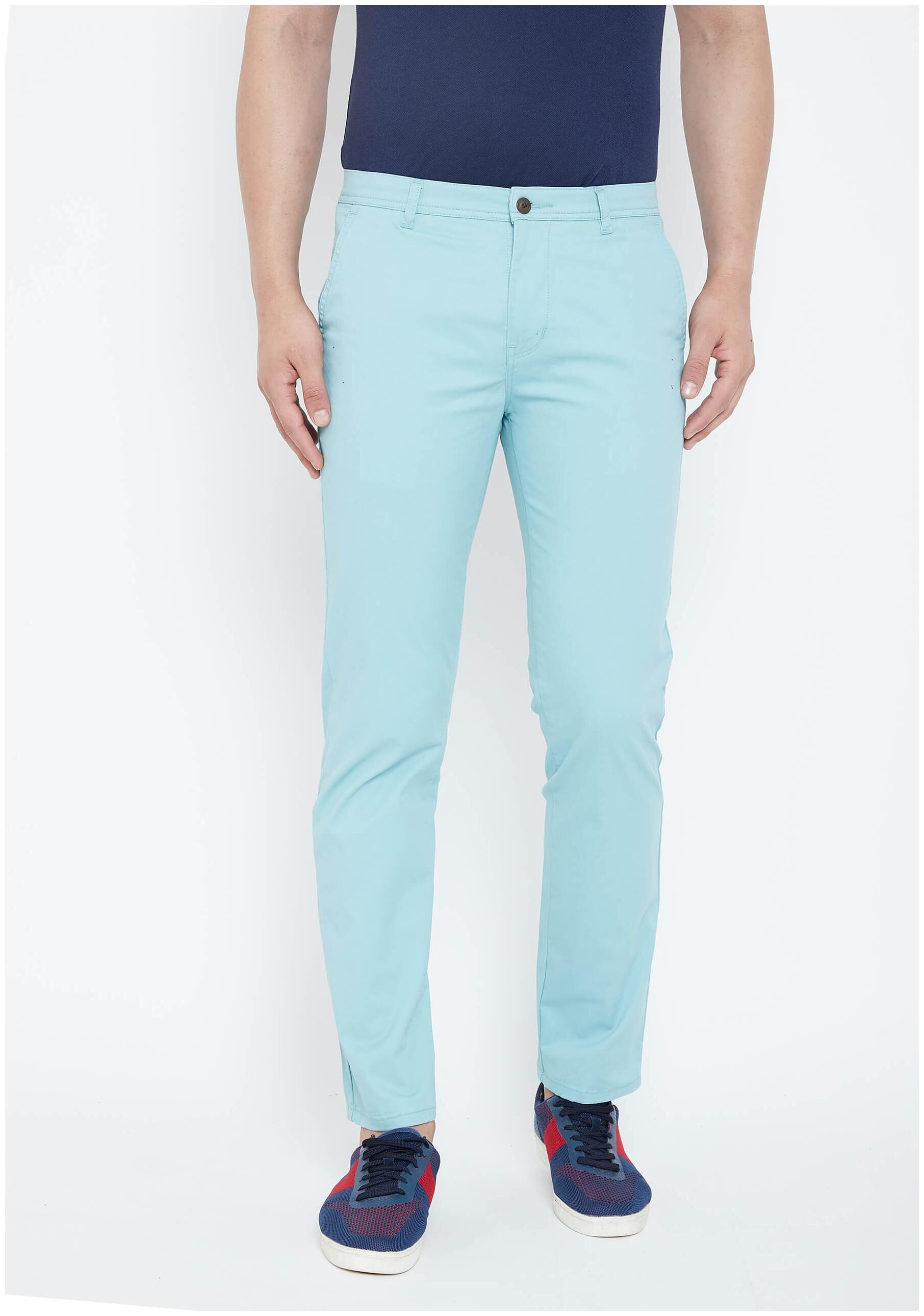 

Fashion N Style Men Blue Solid Slim fit Travel friendly Chinos