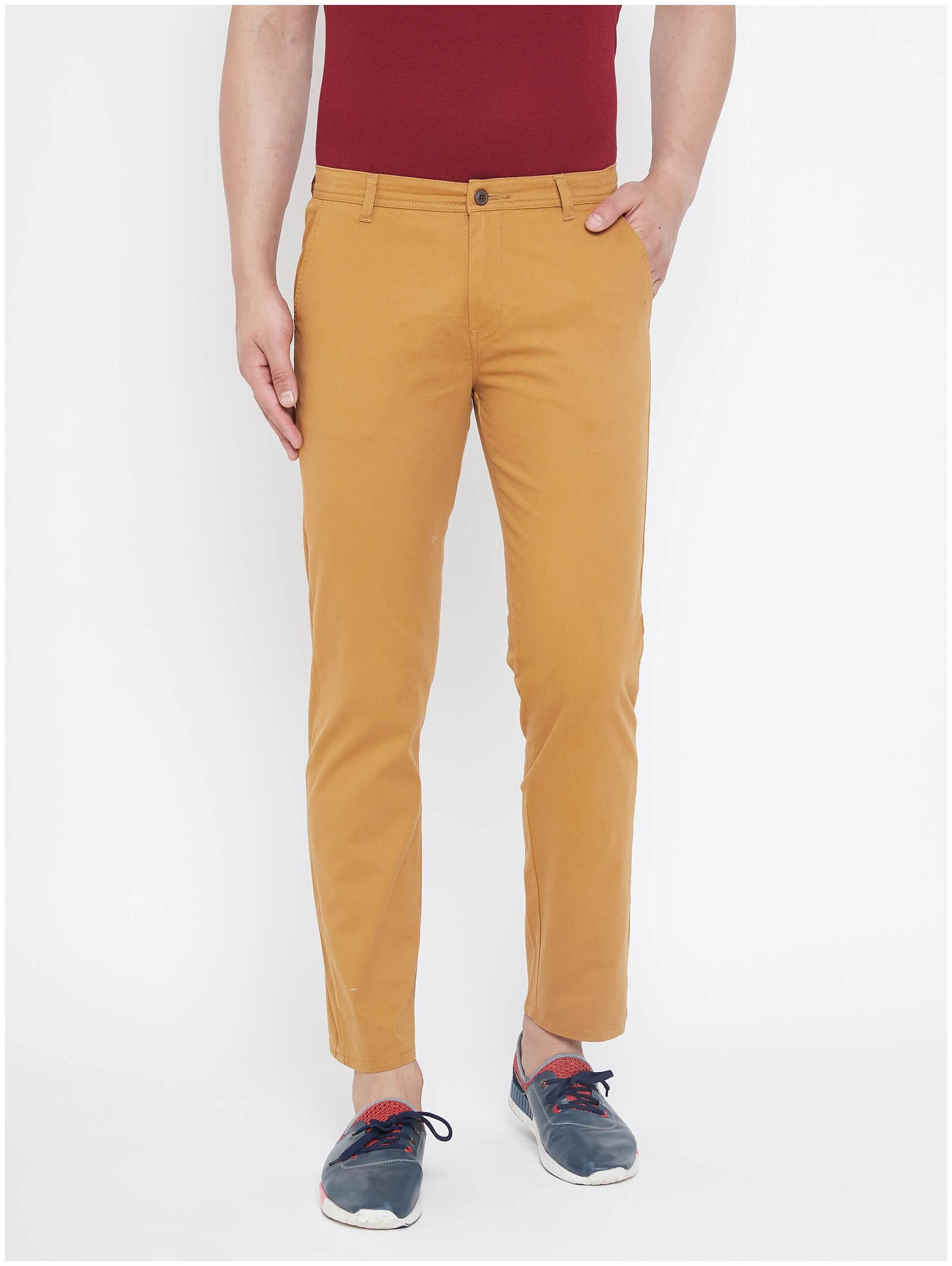 

Fashion N Style Men Beige Solid Slim fit Travel friendly Chinos