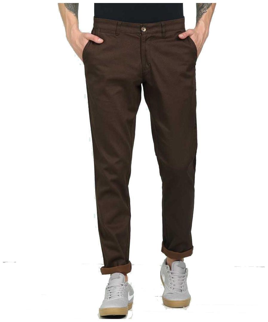 

FASHLOOK Men Brown Solid Slim fit Stain resistant Chinos