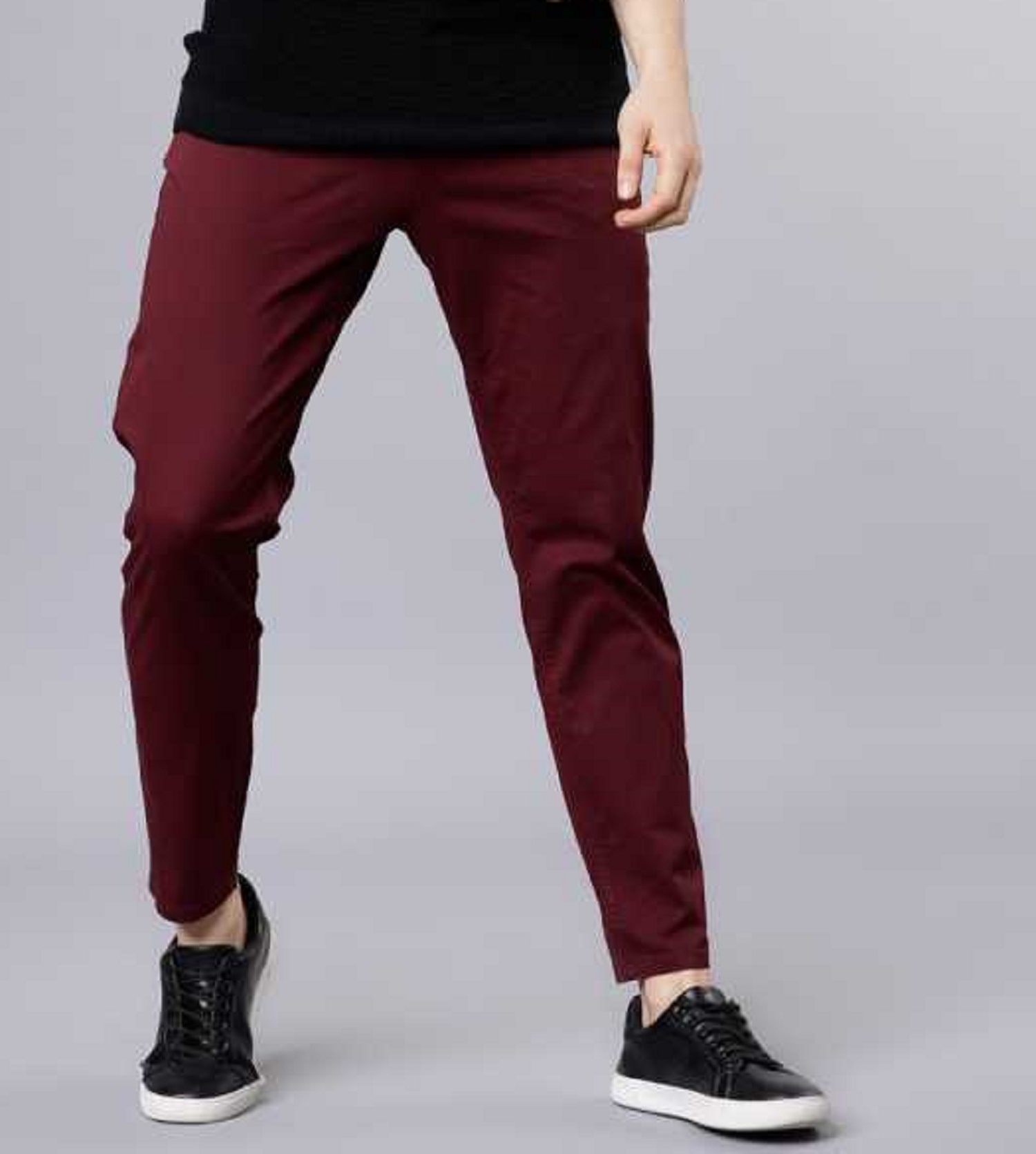 

FASHLOOK Men Maroon Solid Regular fit Chinos