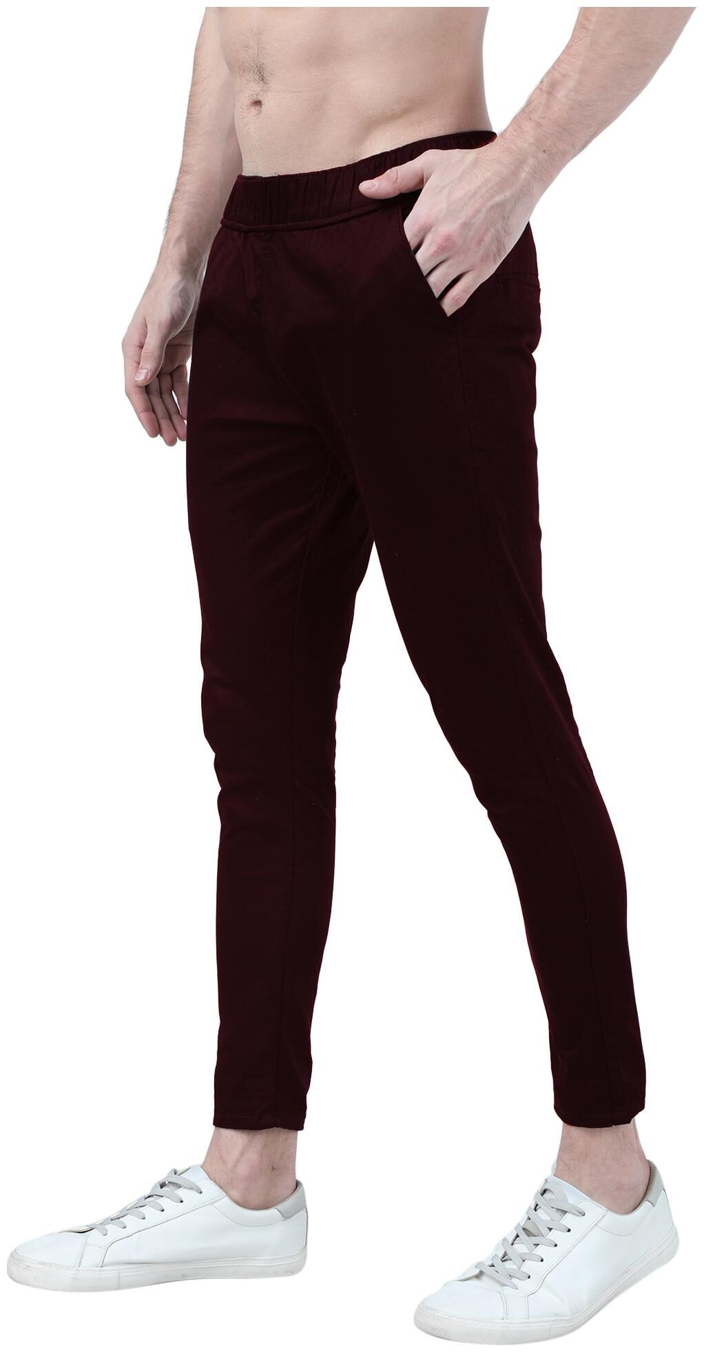 

FASHLOOK Men Maroon Solid Slim fit Reversible Chinos