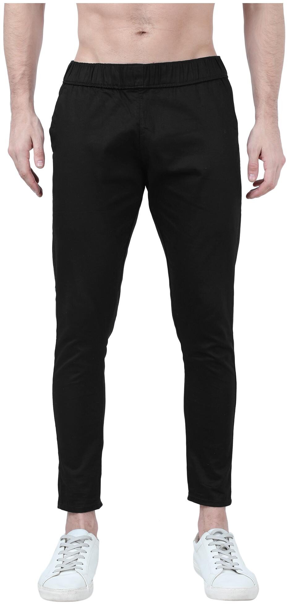 

FASHLOOK Men Black Solid Slim fit Chinos