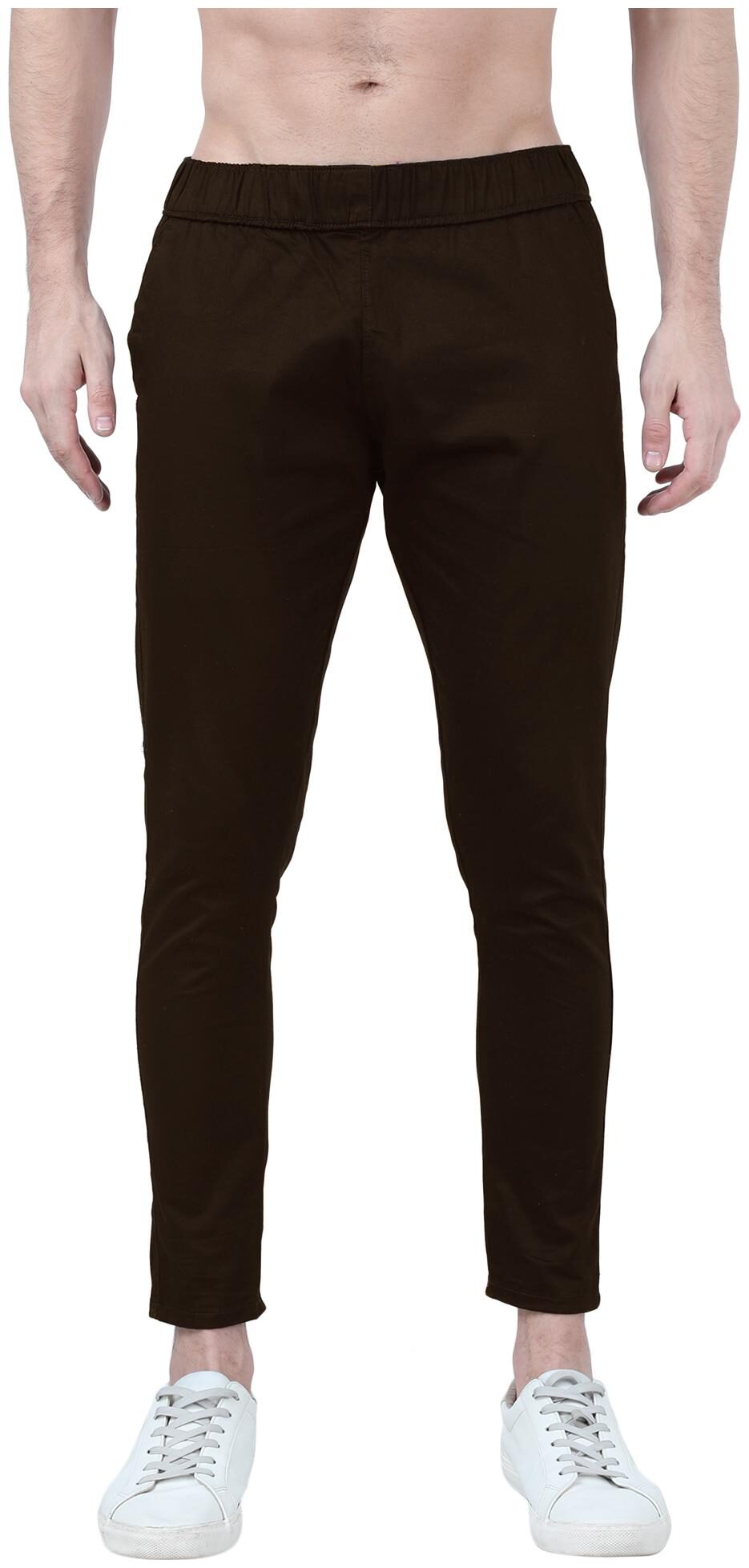 

FASHLOOK Men Brown Solid Slim fit Chinos