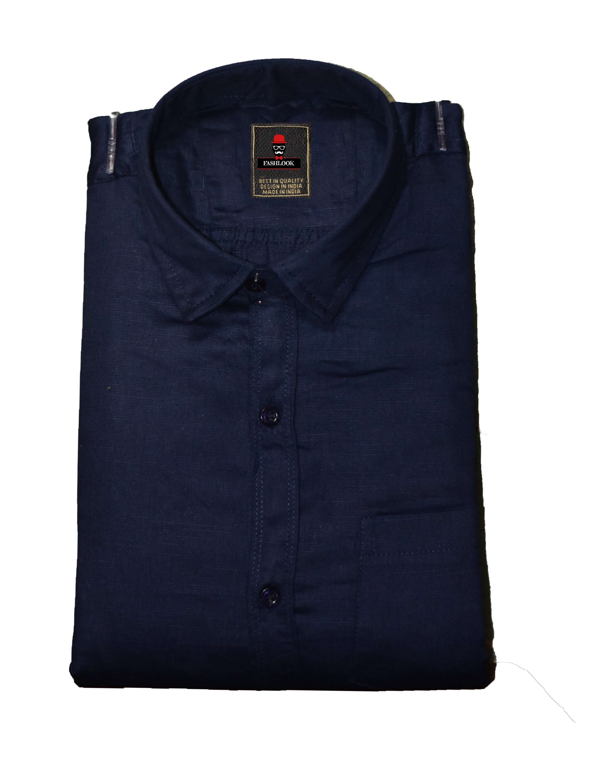 

FASHLOOK Men Blue Printed Slim Fit Casual Shirt