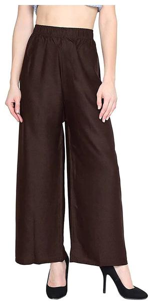 

FASHLOOK Brown Solid Flared Palazzo