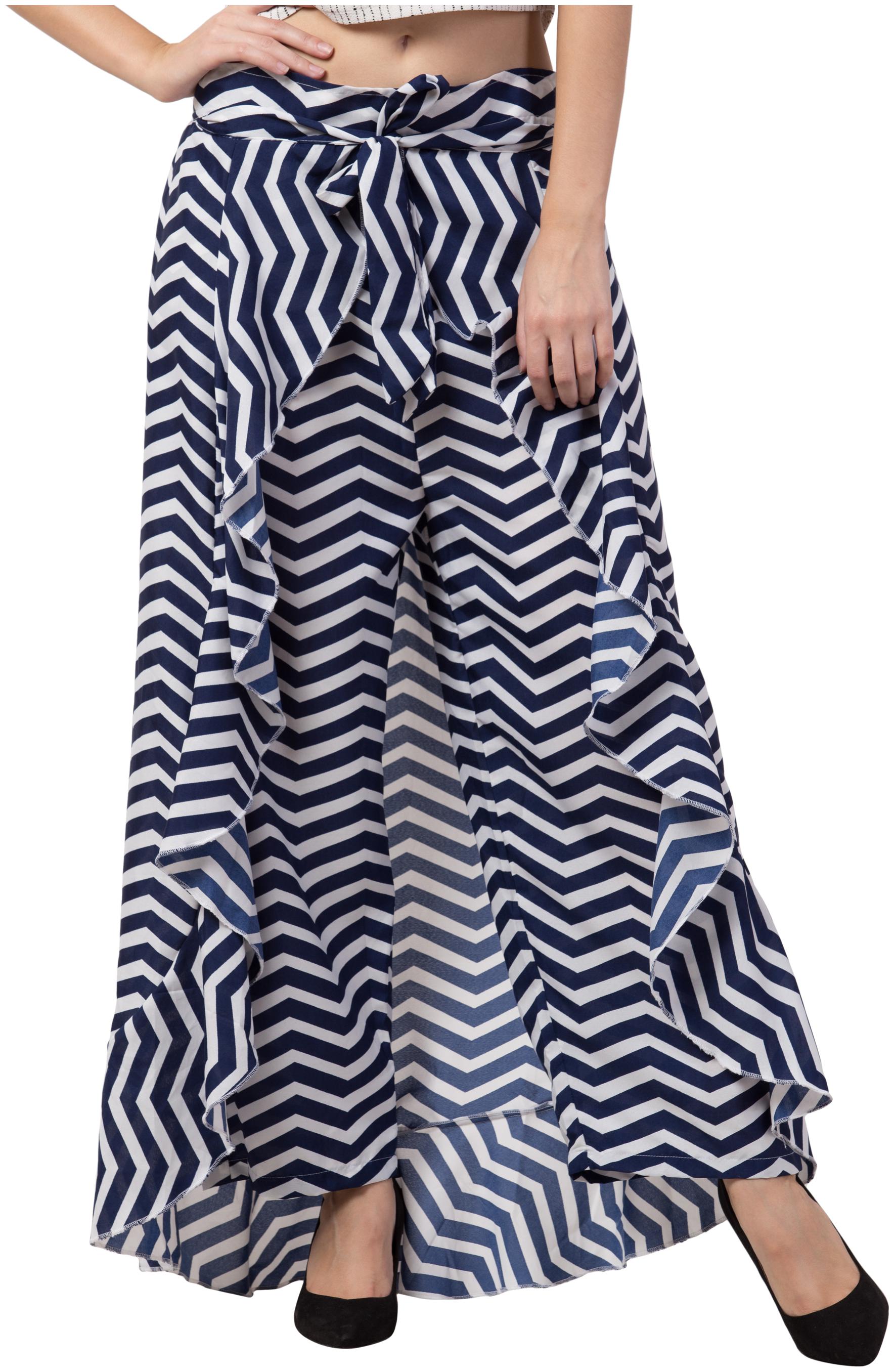 

FASHOPEDIA Women Crepe White Palazzos