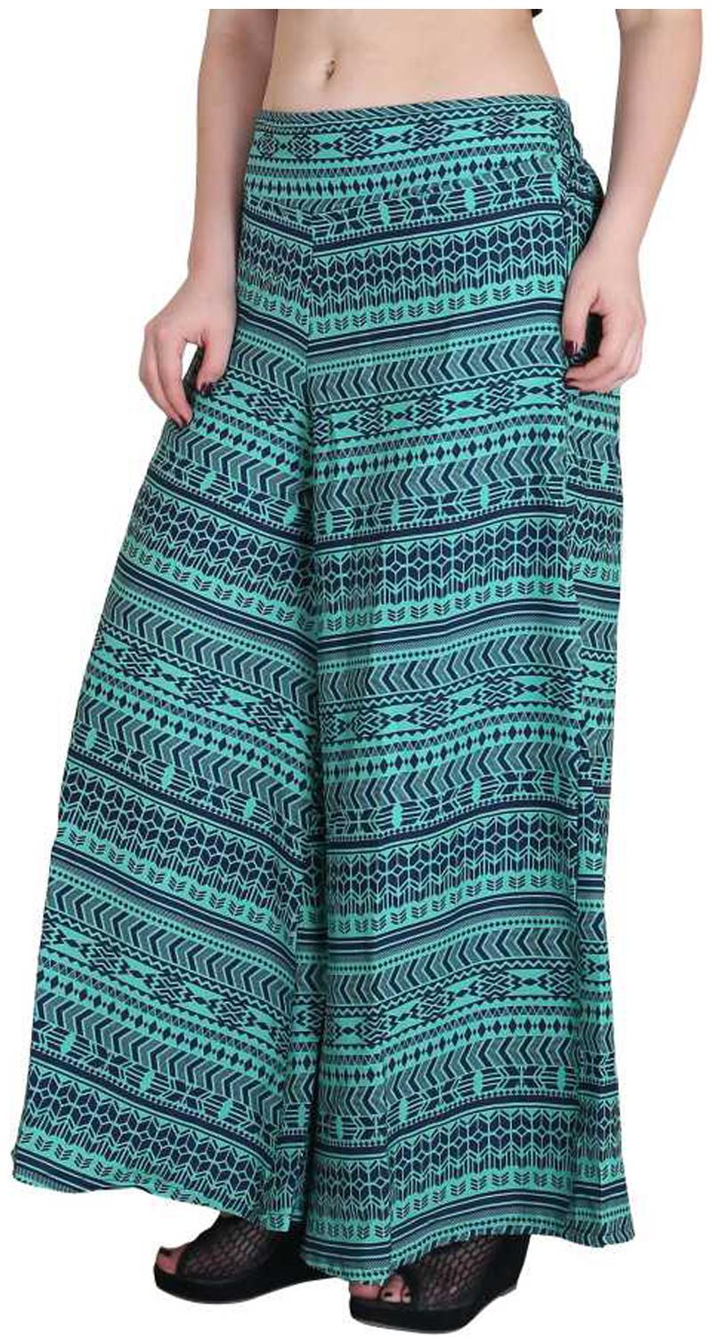 

FASHOPEDIA Women Crepe Green Palazzos