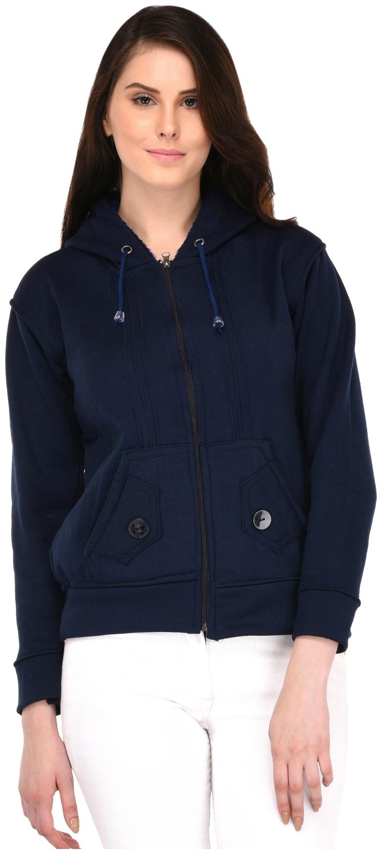 

Fasnoya Women Solid Sweatshirt - Blue