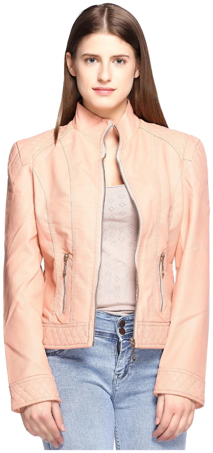 

Fasnoya Women Solid Regular Jacket - Pink